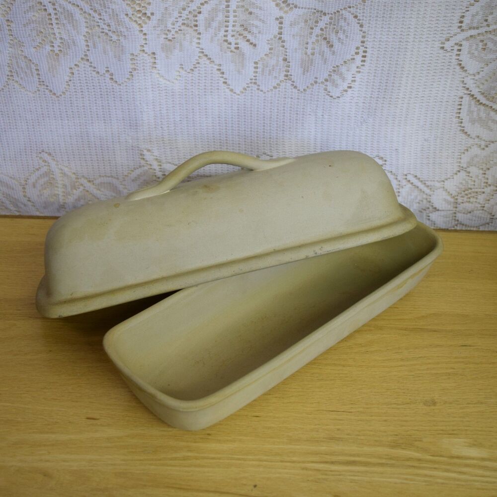 Superstone by Sassafras 1991 Stoneware Clay Bread Baker Lid Hearth Traditional